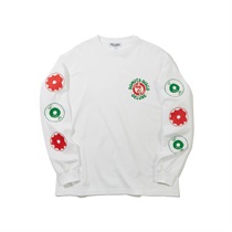 DONUTS DISCO DELUXE LONG SLEEVE TEE (SIZE L - WHITE)